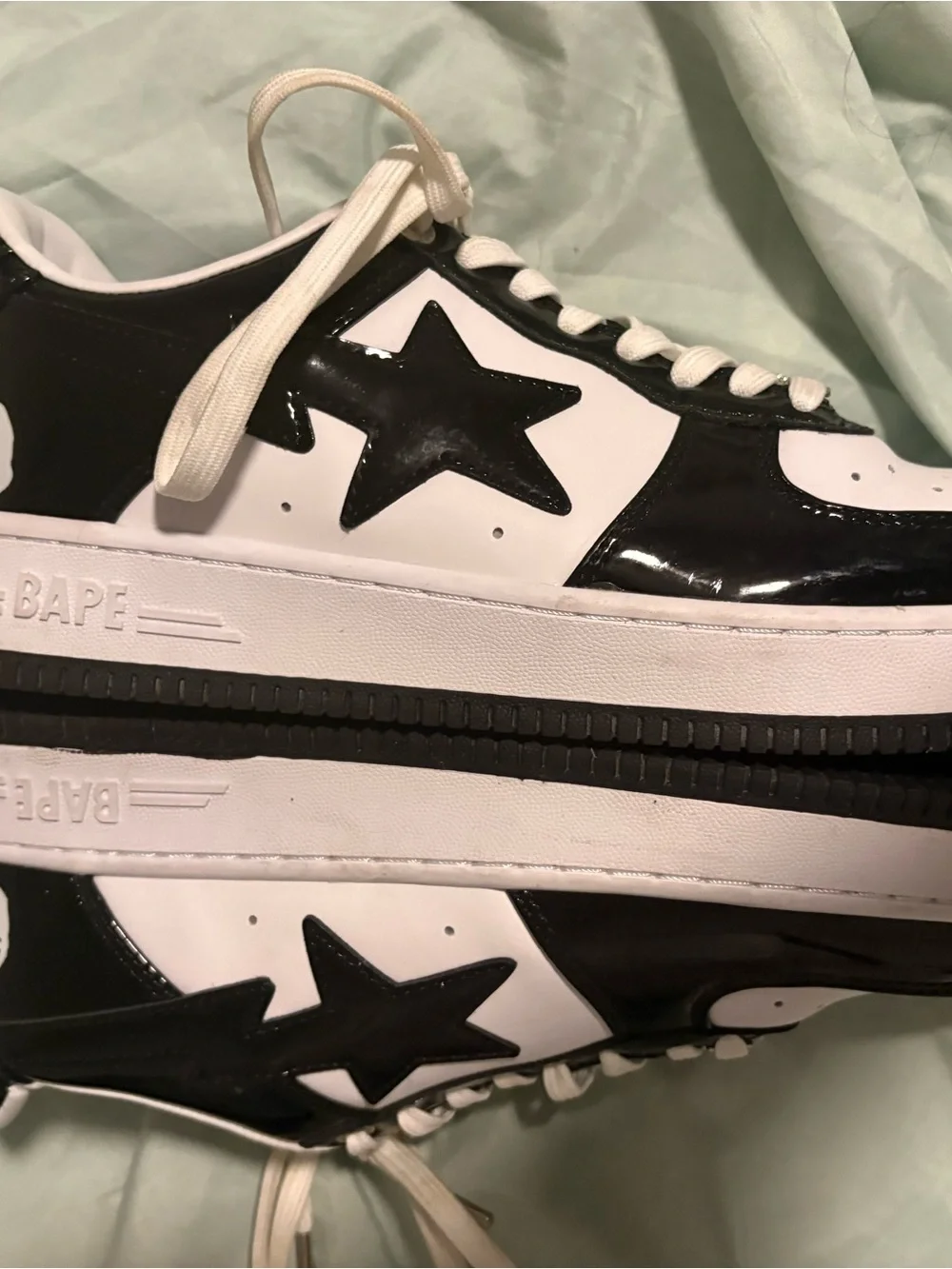 Bape | Shoes | Bape Black And White Star Lowtop Sneakers  display picture 2